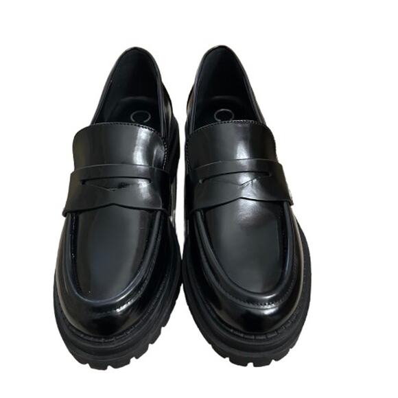 EUC Calvin Klein Women's Black Grant Slip-On Lug Sole Casual Loafer. Size 6.5 - Picture 5 of 9